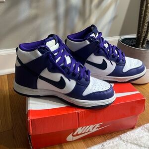 White midnight navy dunk Highs